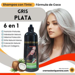 Shampoo con Tinte 6 en 1 con Aceite de Coco – La Niquereña (500 ml)
